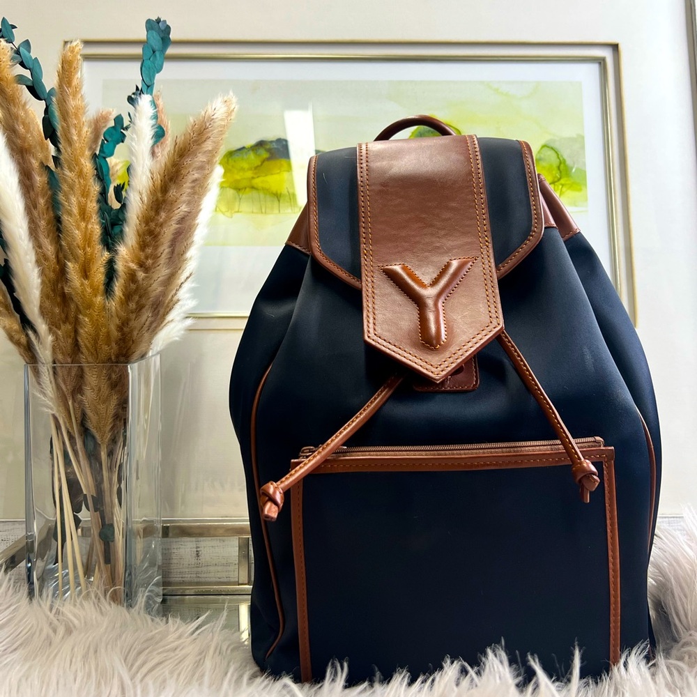 Vintage Yves Saint Laurent Synthetic Leather Backpack